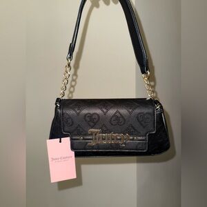 Juicy Couture Black and Gold Shoulder Bag